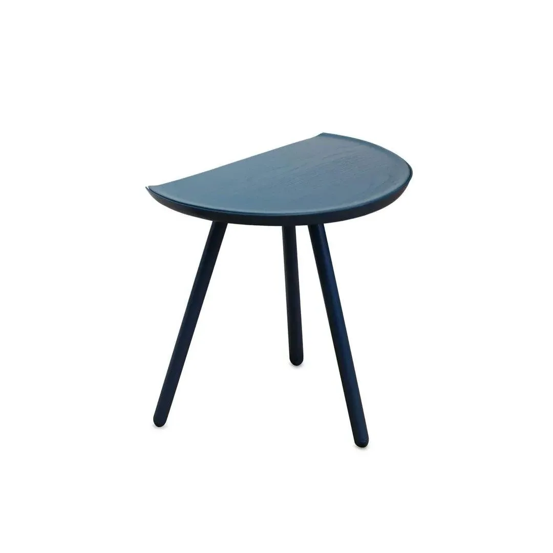 Round Side Table with Rotating Top - Black, Oak