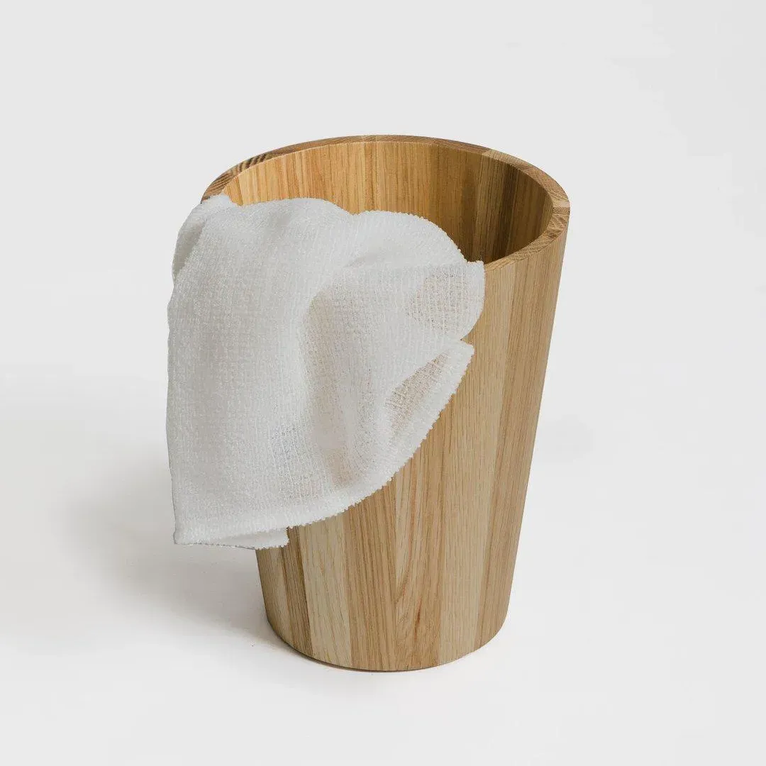 Round Storage Bin - Natural, Oak