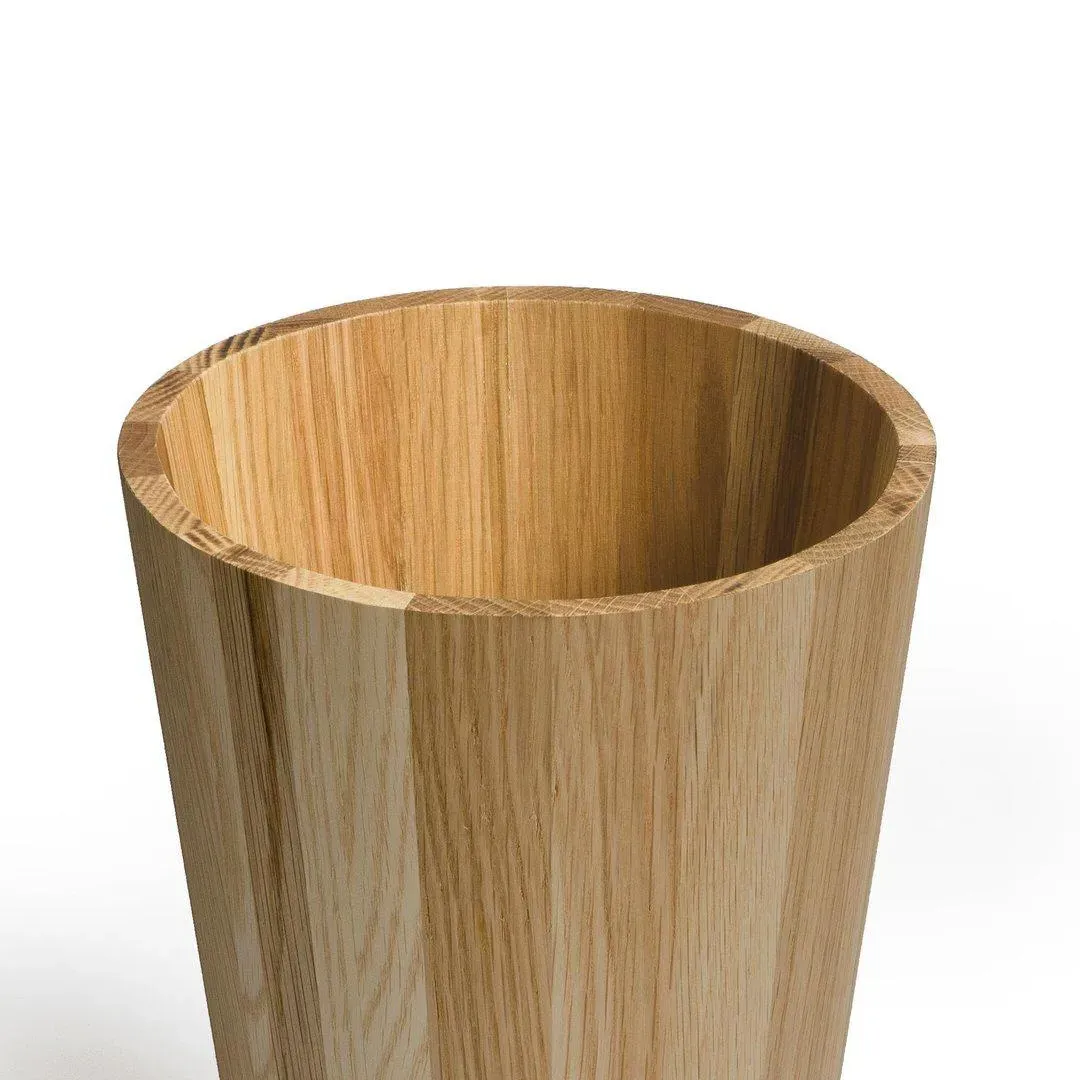 Round Storage Bin - Natural, Oak