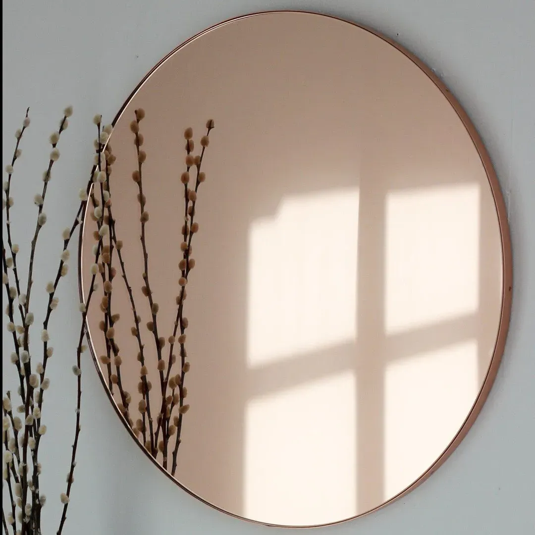 Round Wall Mirror with Tint - Rose Gold, Copper image