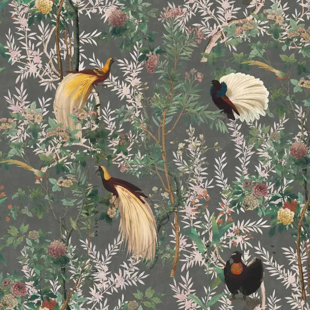 Royal Garden Wallpaper Set - Grey, 3 Rolls