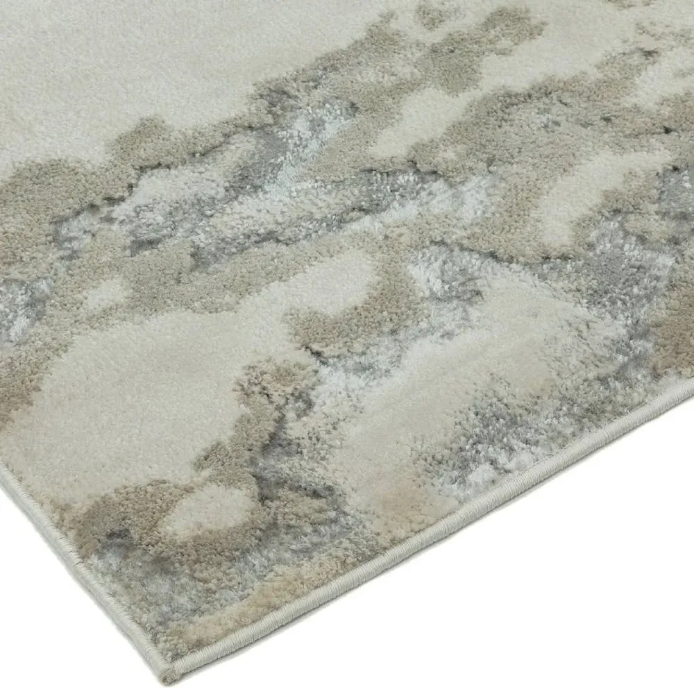 Runner Rug with Etched Pattern - Grey, Silky