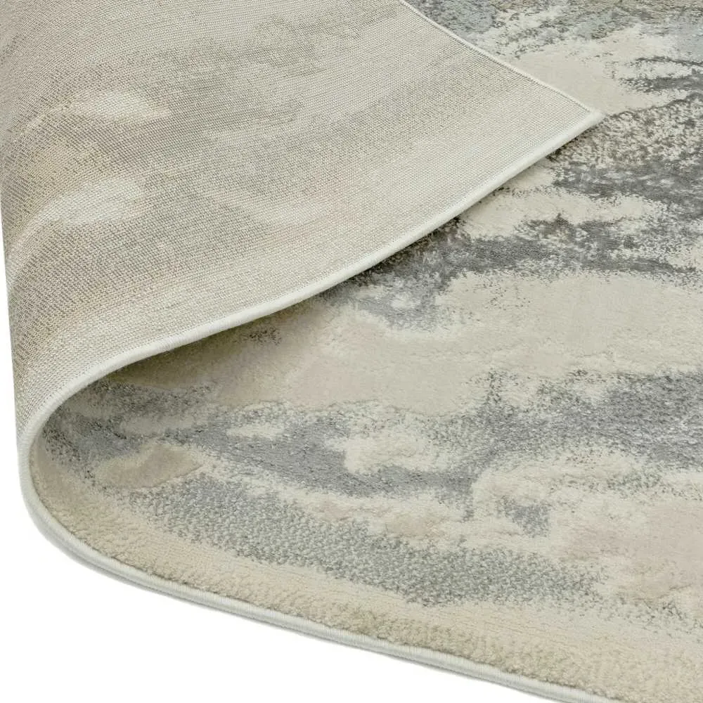 Runner Rug with Etched Pattern - Grey, Silky