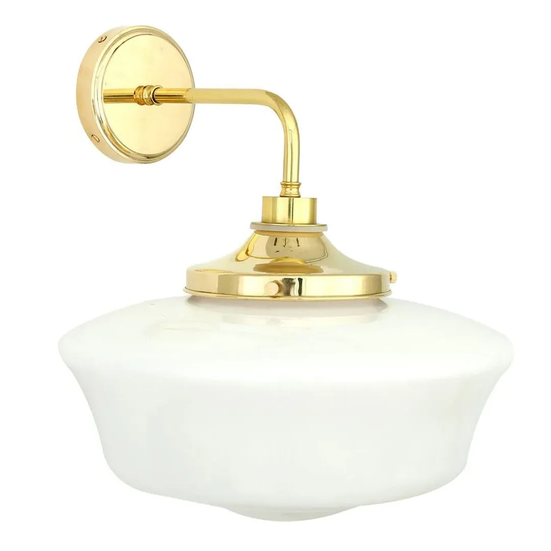 Schoolhouse Wall Light - Natural Brass