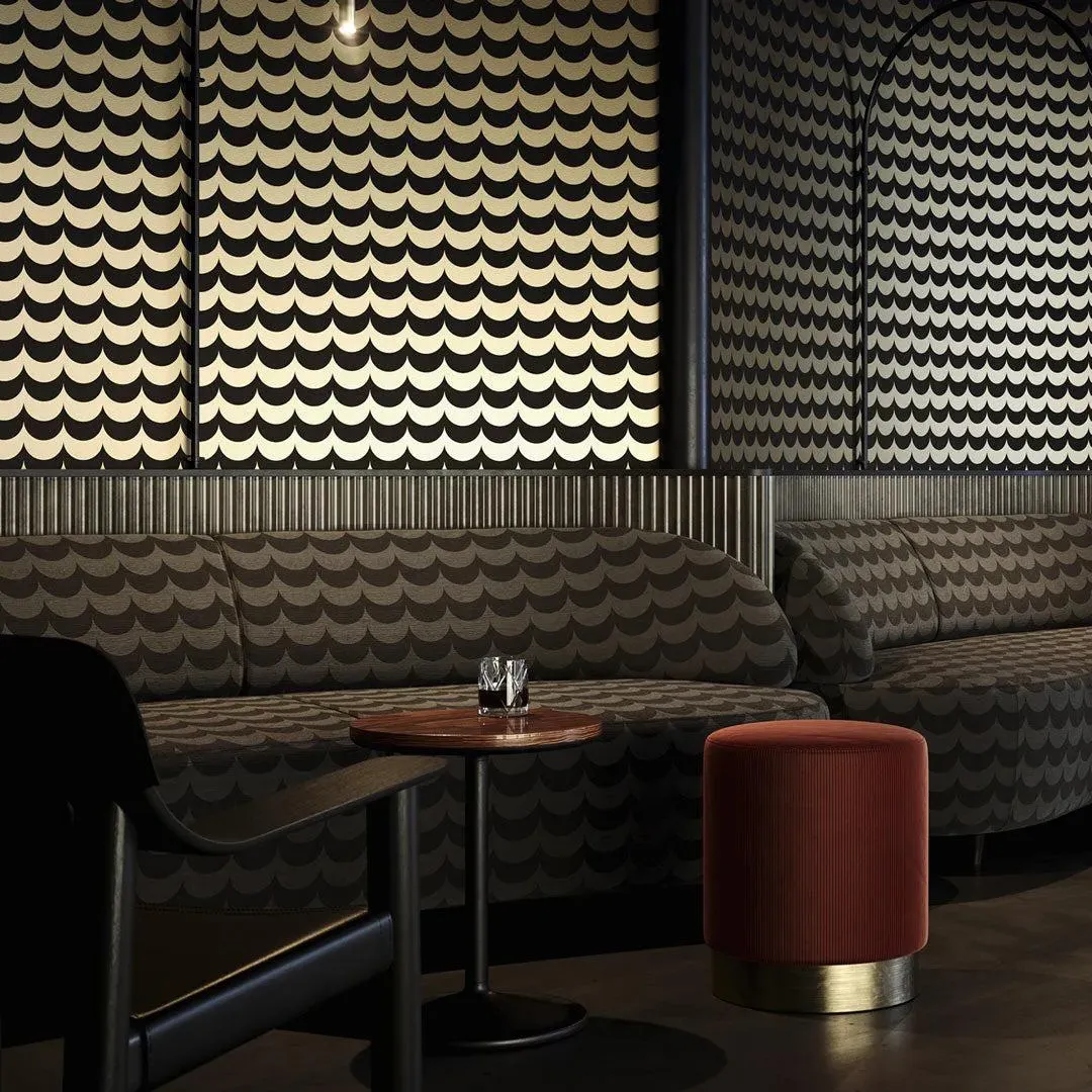 Scoop Wallpaper Roll - Gold, Flock Finish
