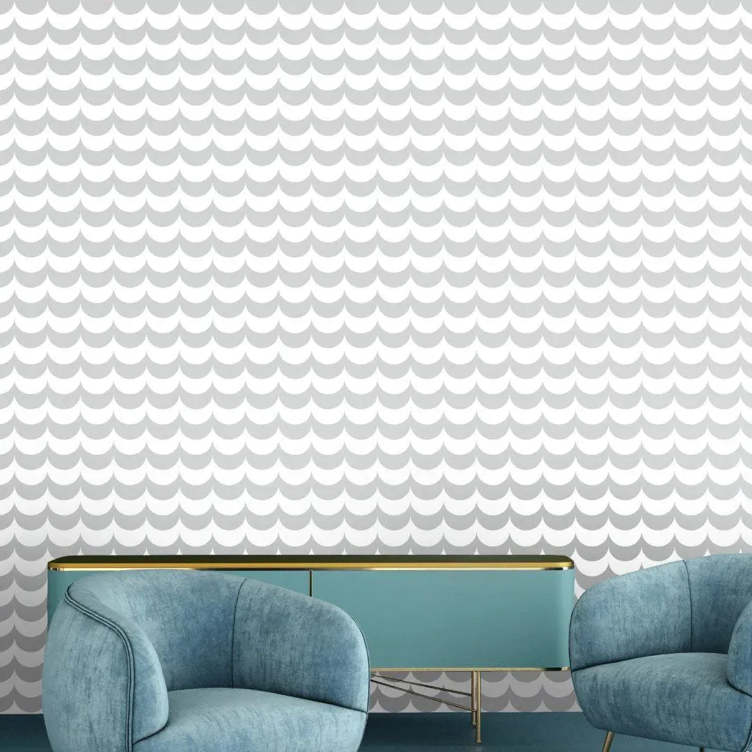 Scoop Wallpaper Roll - Grey, Flat Print