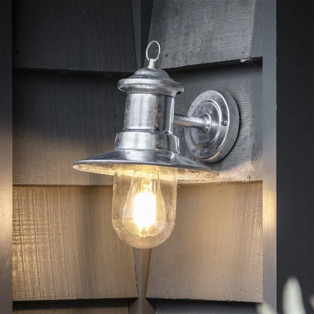 Ships Style Wall Light - Steel