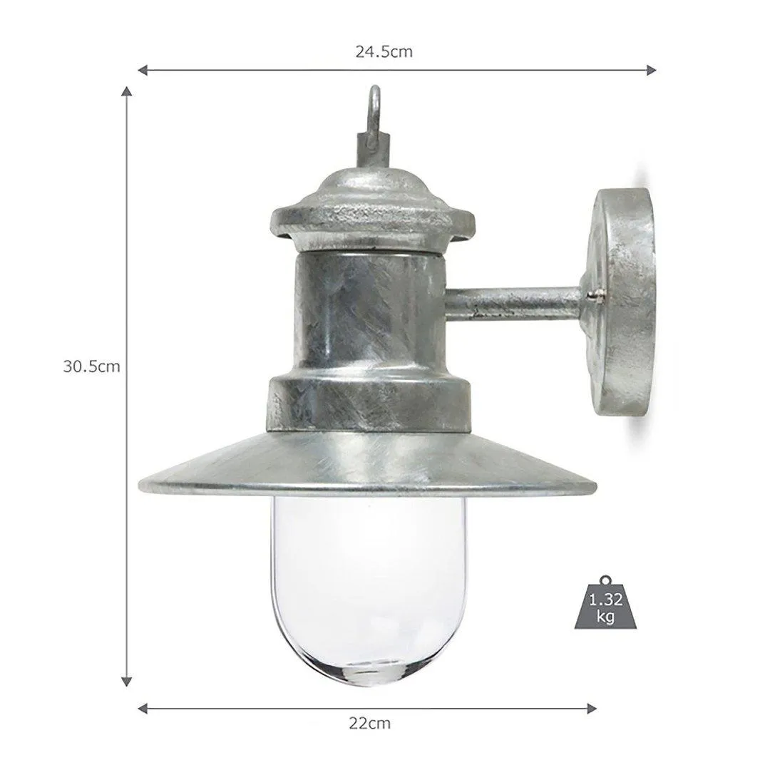 Ships Style Wall Light - Steel