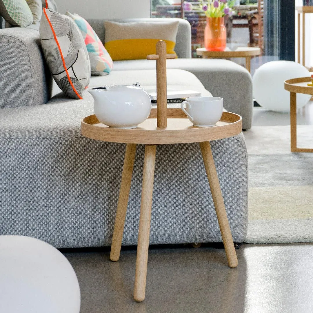 Side Table with Handle - Natural Oak image