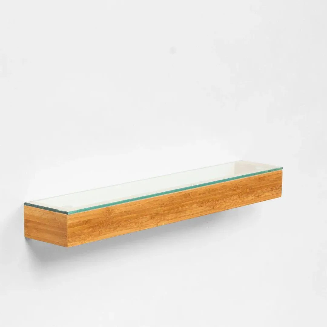 Slimline Glass Shelf - Bamboo image