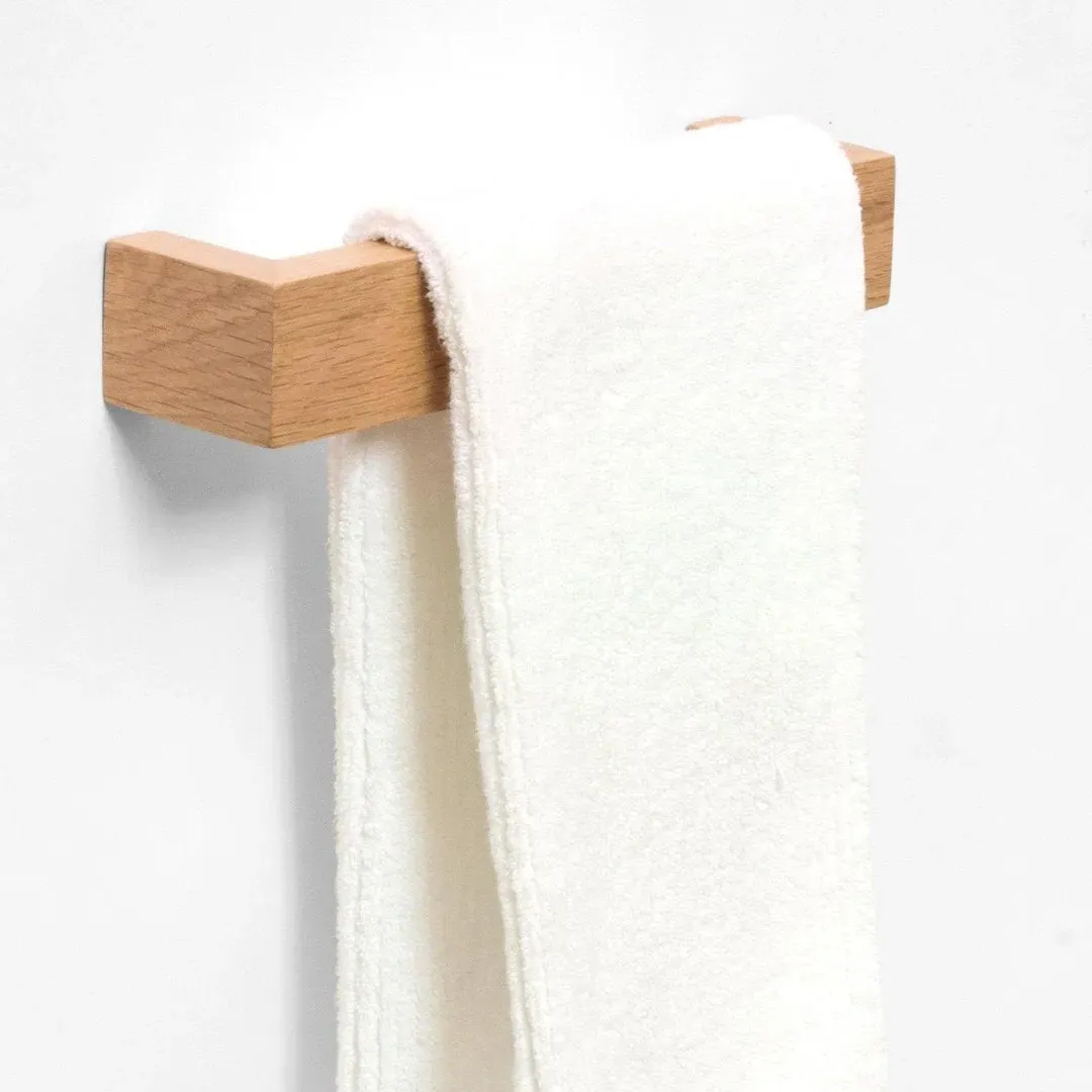 Slimline Hand Towel Rail - Natural Oak image