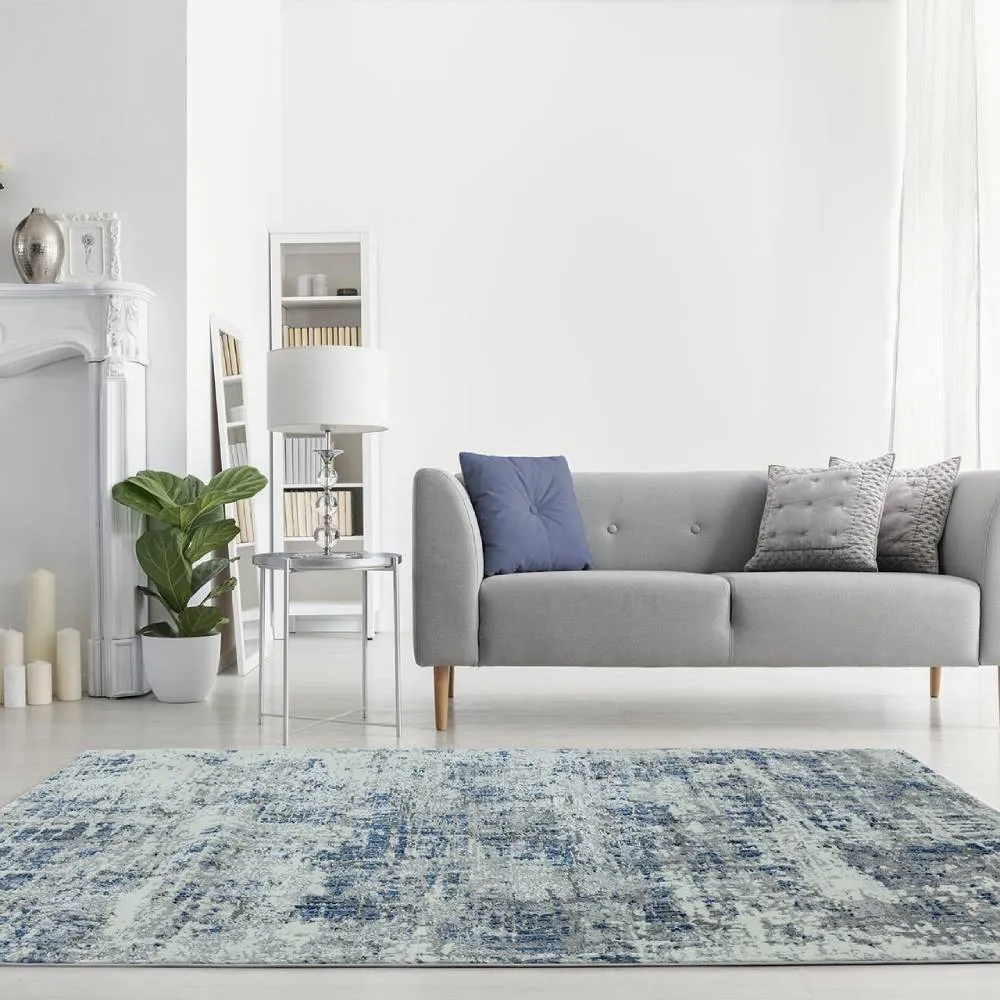 Small Abstract Rug - Blue Tint image