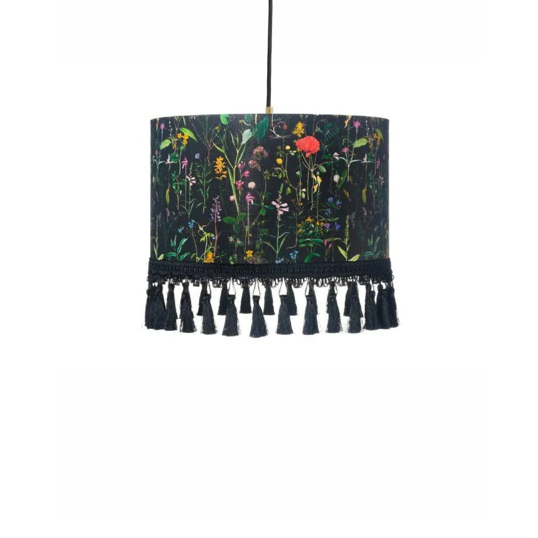 Small Drum Pendant Lamp - Anthracite, Fabric image