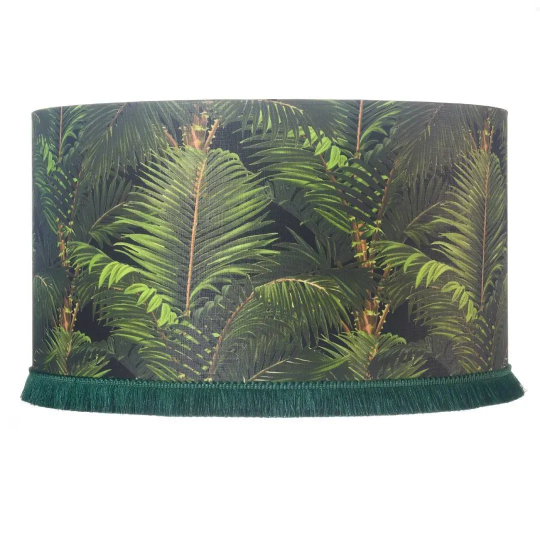 Small Drum Shade - Tropical, Linen image