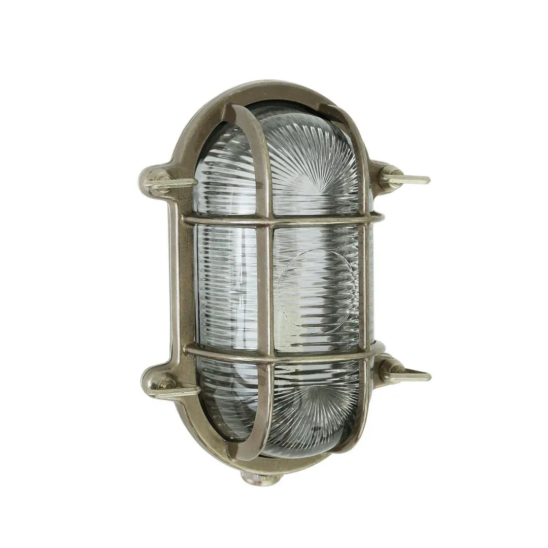 Small Oval Marine Light - Antique Silver