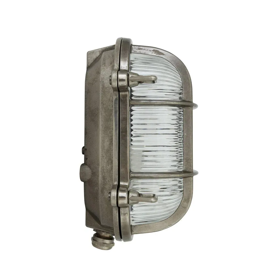Small Oval Marine Light - Antique Silver