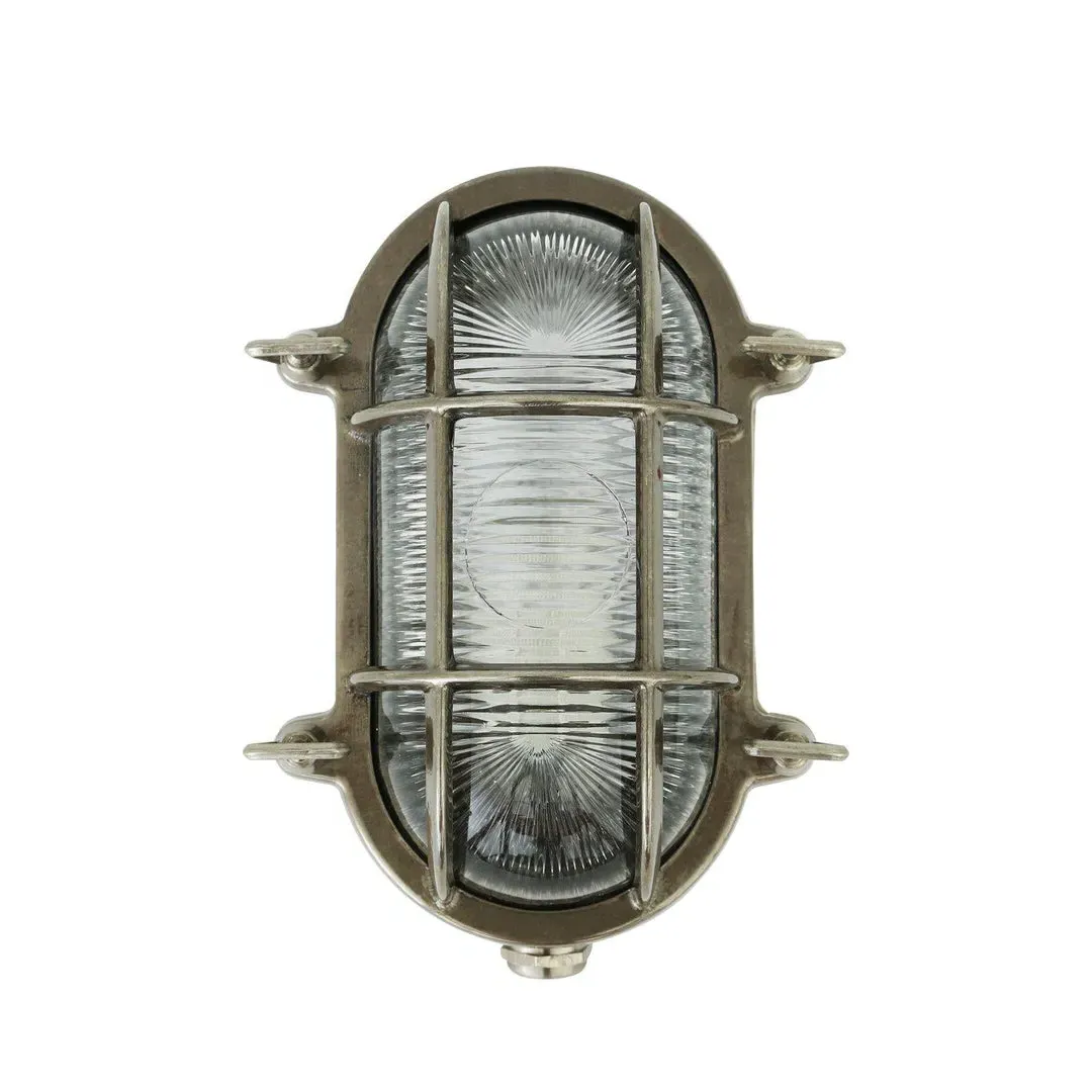 Small Oval Marine Light - Antique Silver