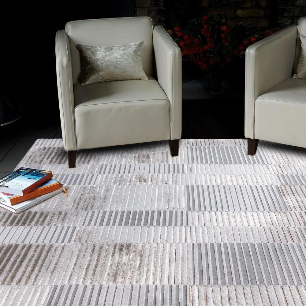 Small Ripple Rug High Shine - Silver image