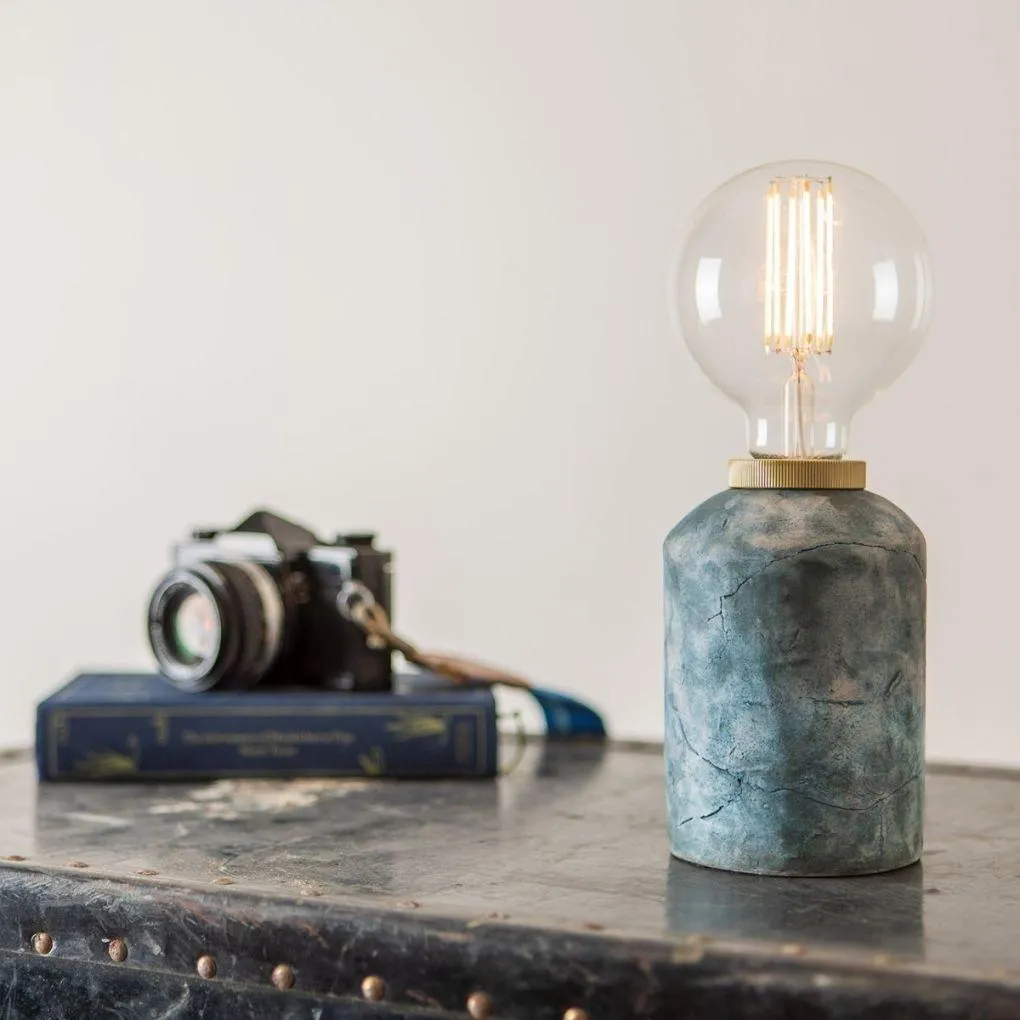Small Table Lamp - Blue, Ceramic