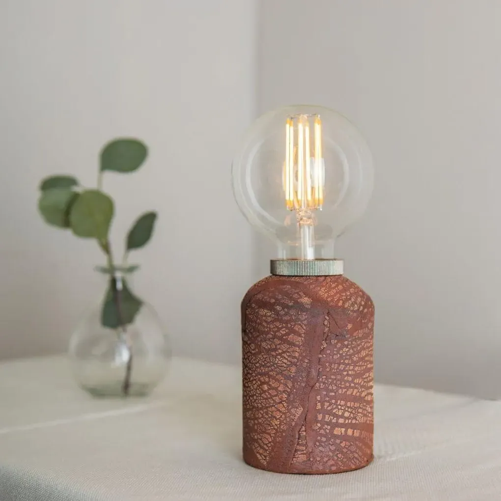Small Table Lamp - Red, Ceramic