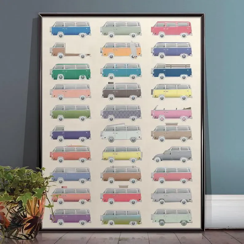 Small Wall Art Print - Camper Van Design image