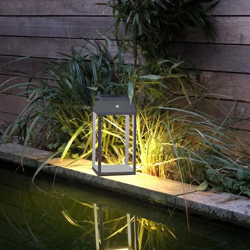 Solar Lantern with USB Charging - Anthracite