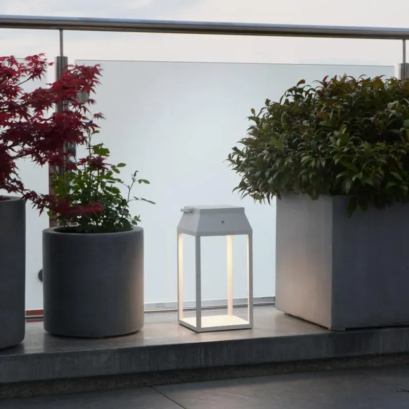 Solar Lantern with USB Charging - White