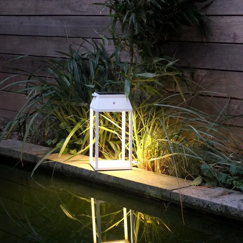 Solar Lantern with USB Charging - White