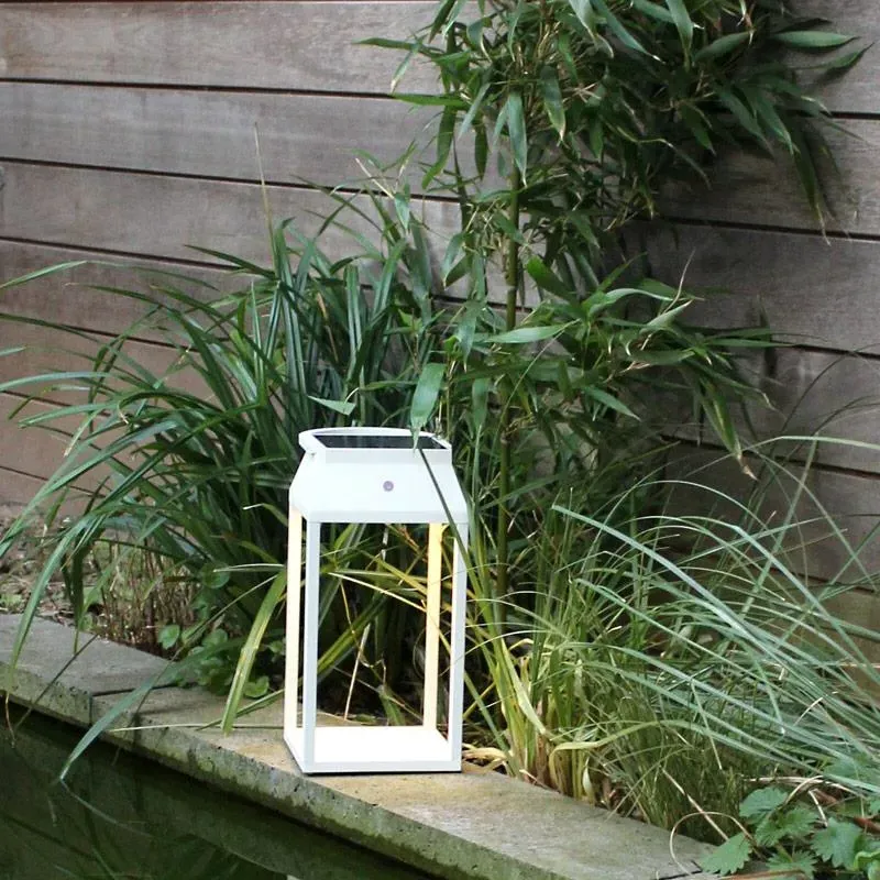 Solar Lantern with USB Charging - White