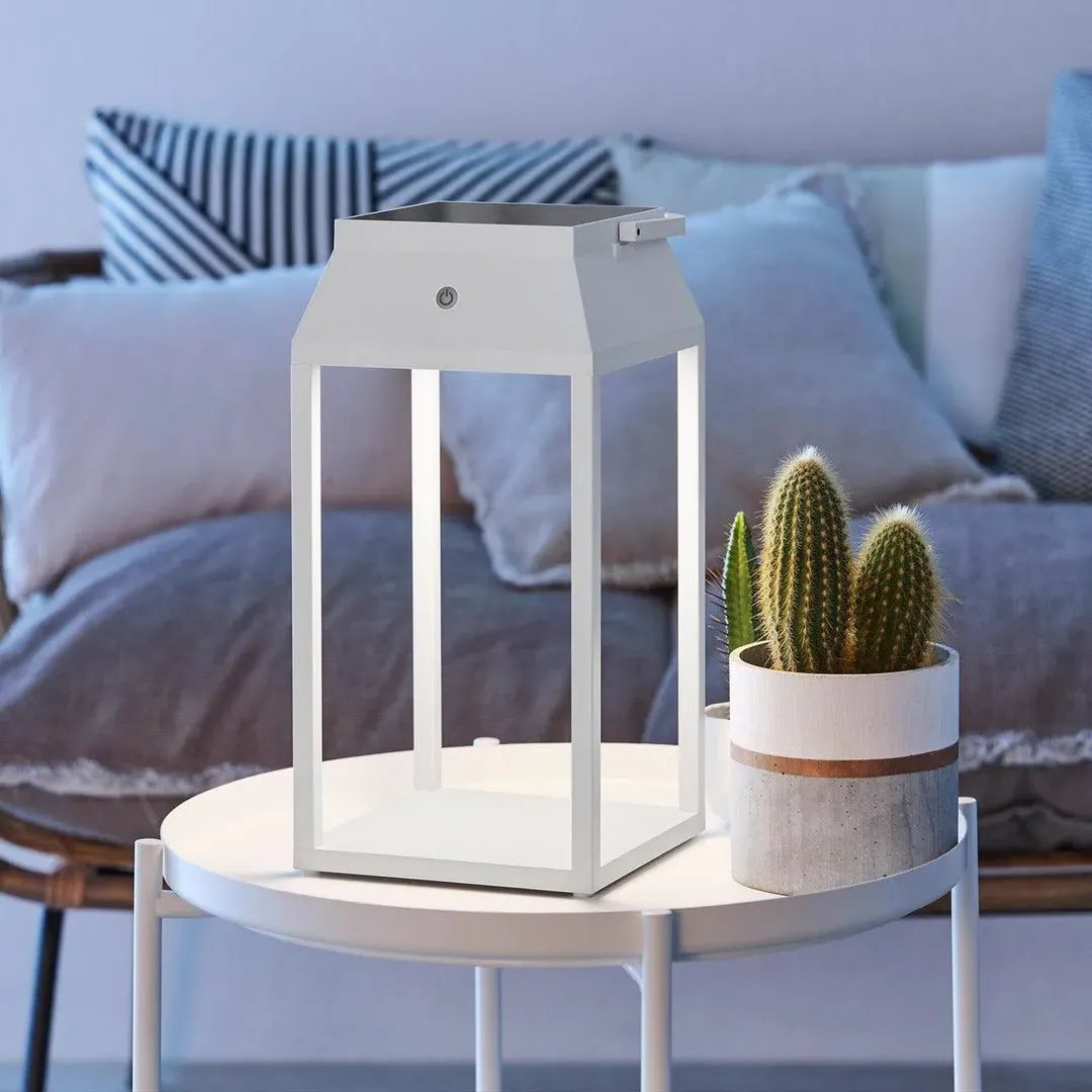 Solar Lantern with USB Charging - White