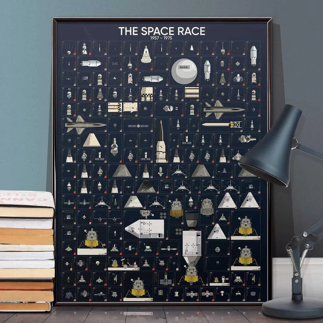 Space Race Kids Print - Art, 30 x 40cm image