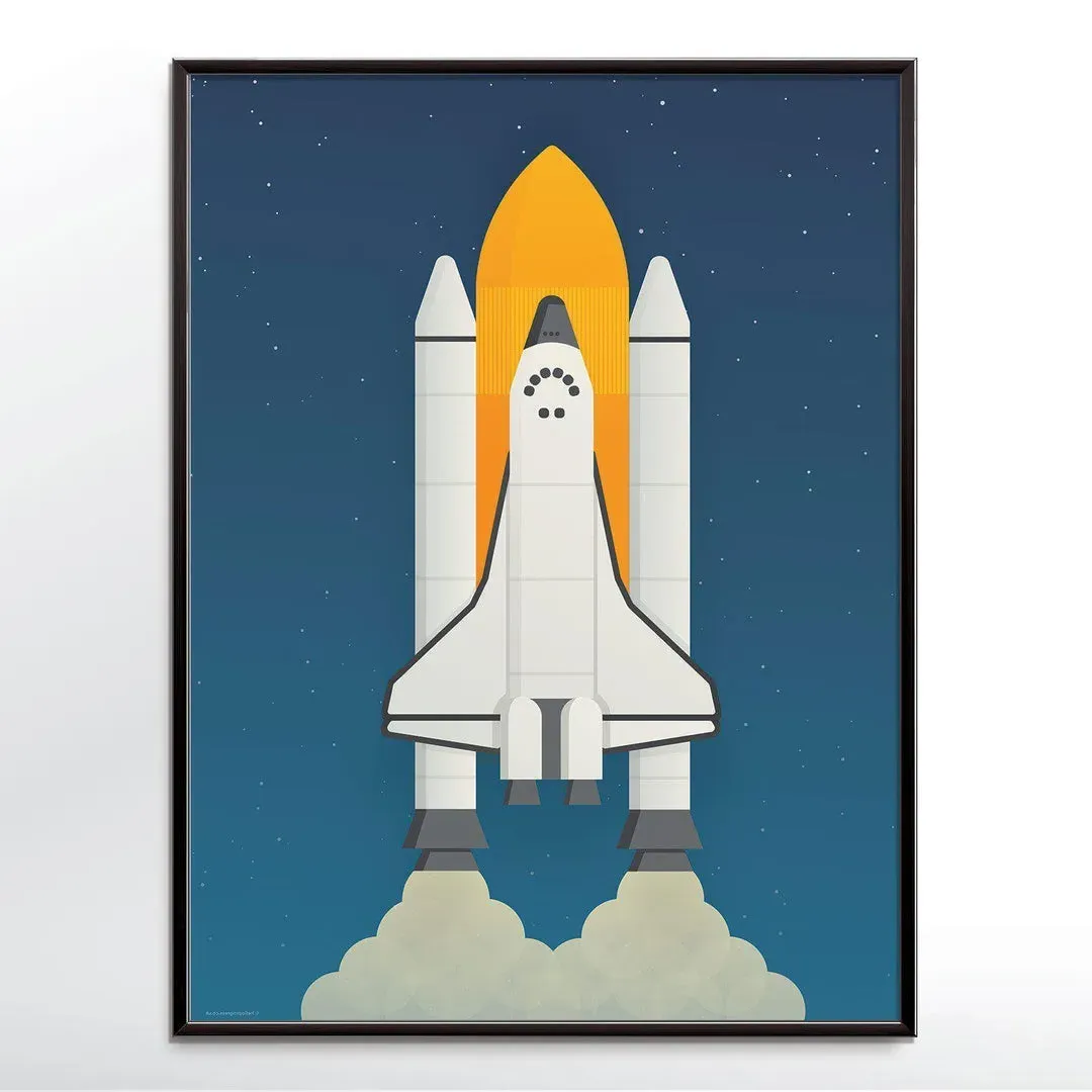 Space Shuttle Wall Art Print - Graphic Design image