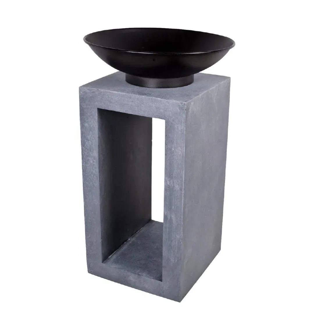 Square Console Fire Pit - Cement