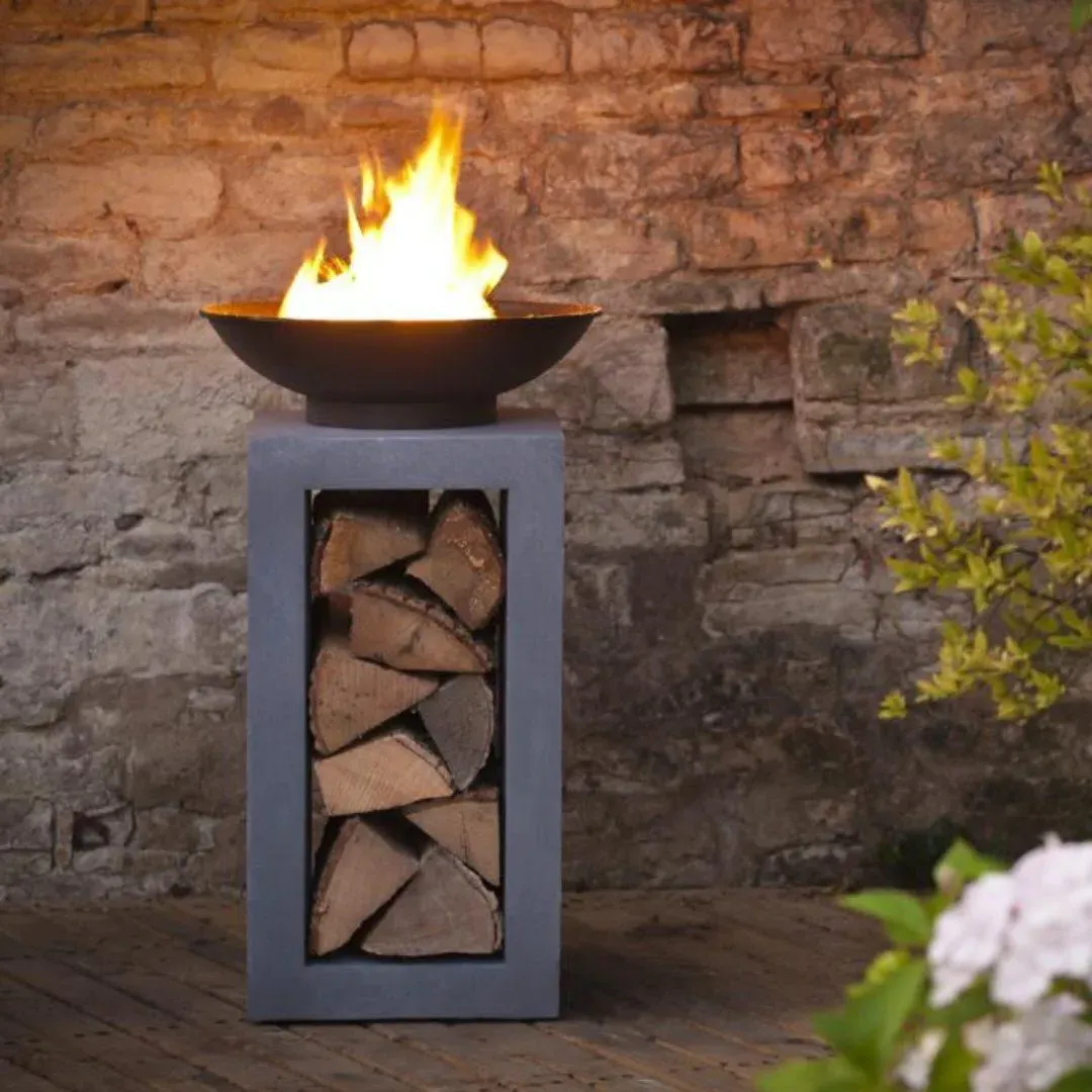 Square Console Fire Pit - Cement image