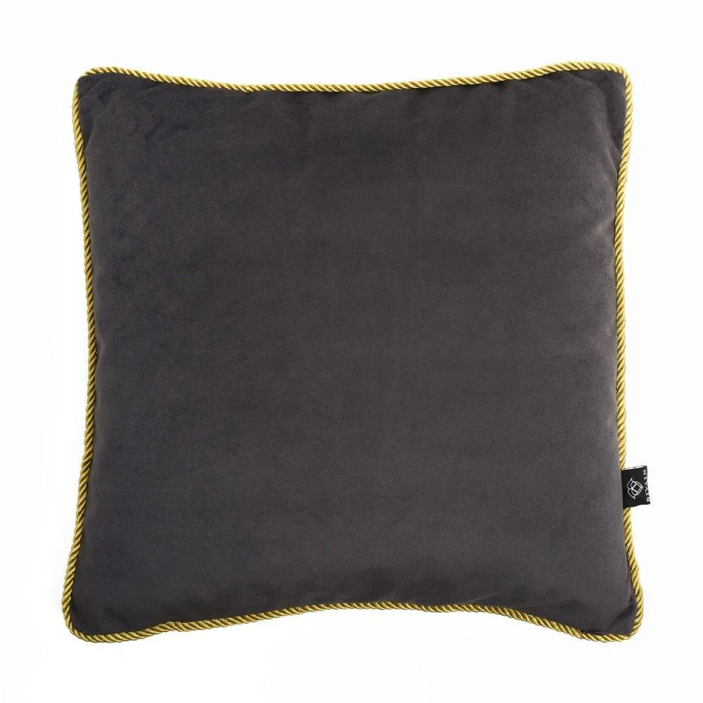 Square Cushion Sea Urchin Print - Grey, Silk