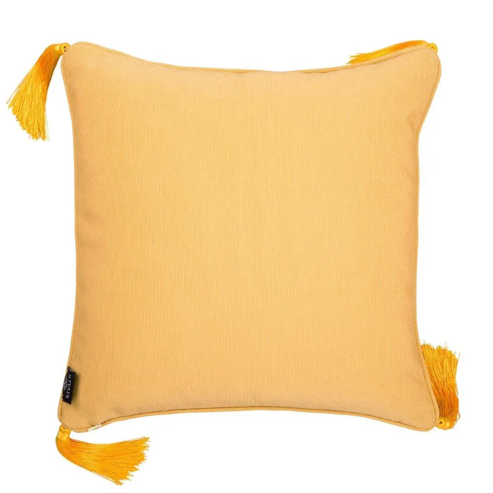 Square Cushion with Camel Print - Multi, Silk
