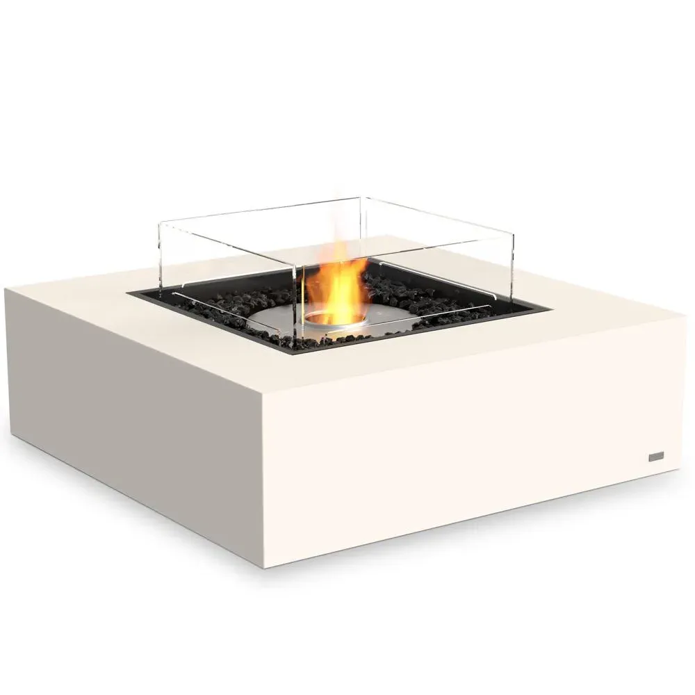 Square Fire Pit Table with Bioethanol - Bone