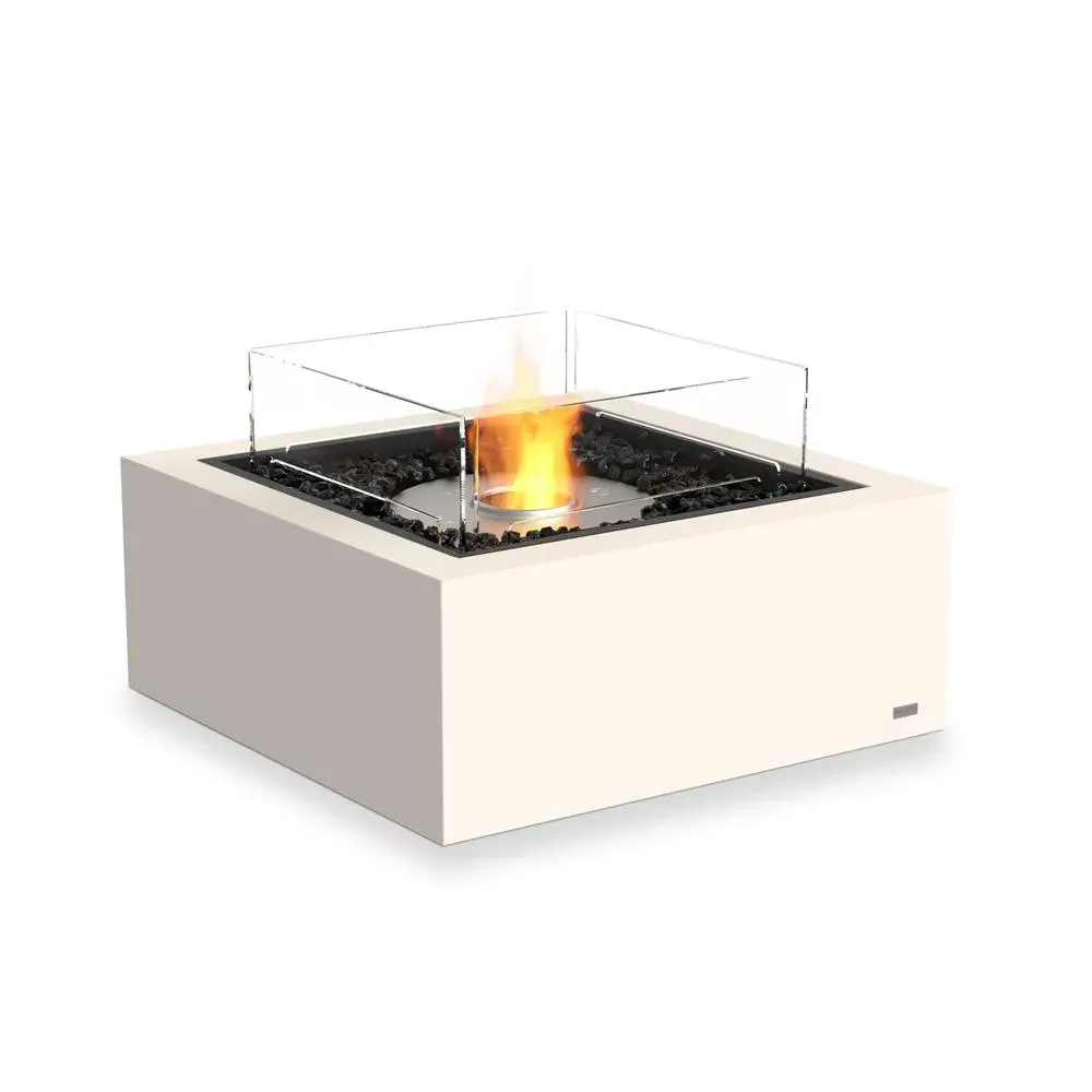 Square Fire Pit Table with Bioethanol - Bone