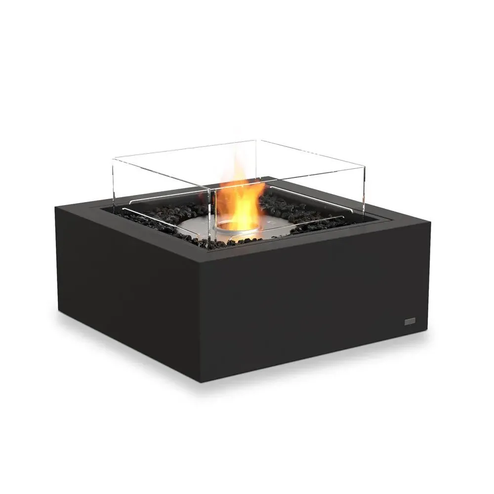 Square Fire Pit Table with Bioethanol - Graphite