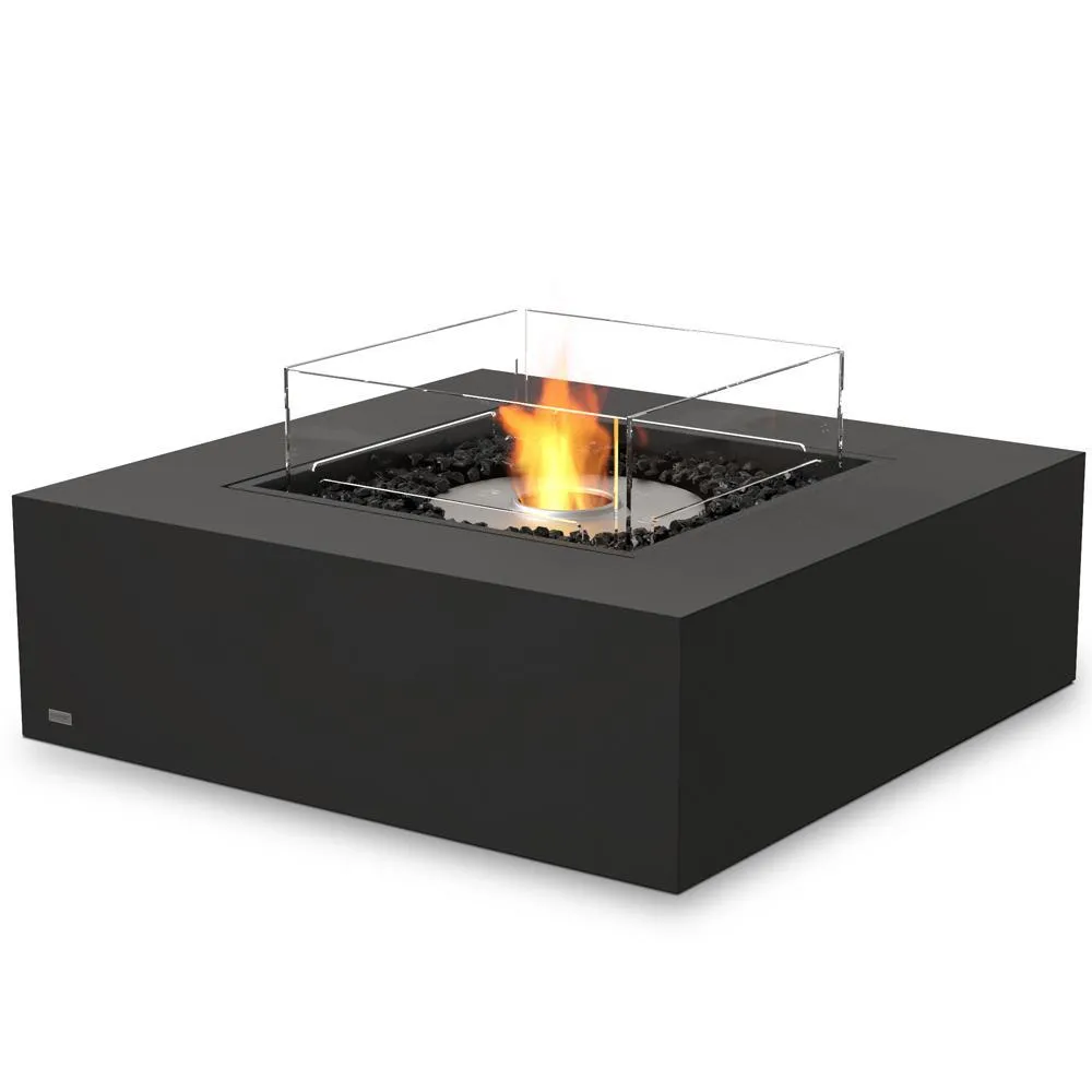 Square Fire Pit Table with Bioethanol - Graphite