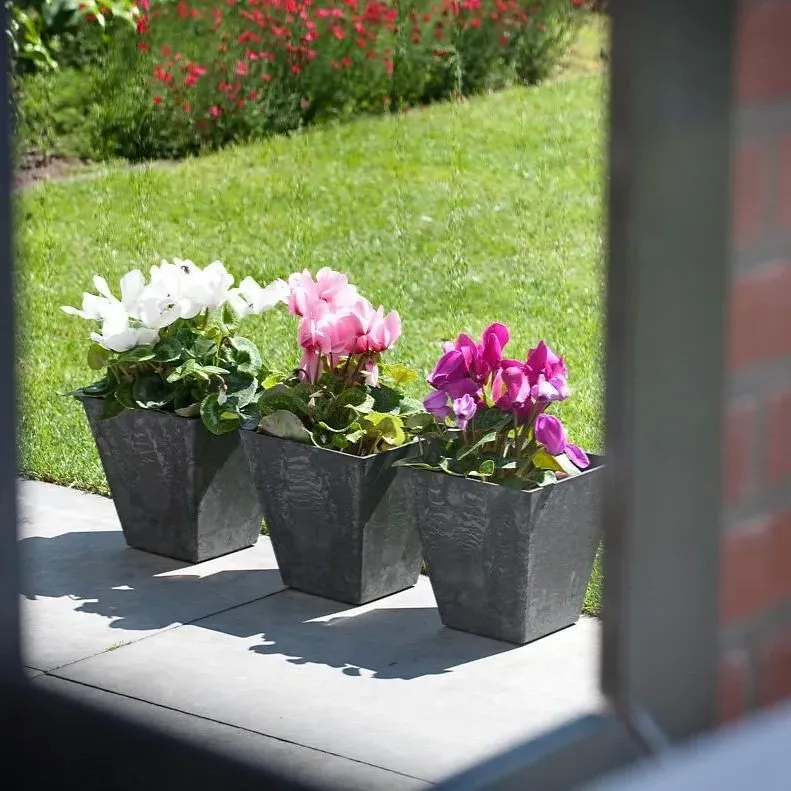 Square Plant Pot 30cm - Black, Artstone image