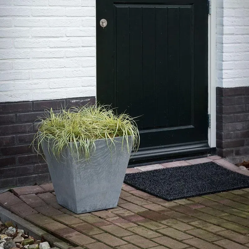 Square Plant Pot - Grey, Artstone