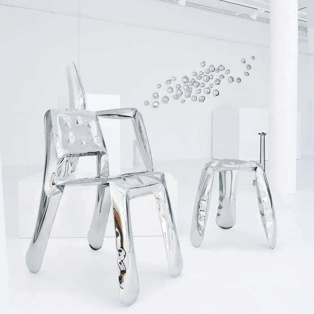 Steel Chair with FiDU Technology - Polished Inox