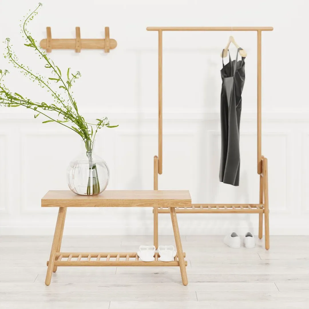 Storage Bench Seat - Natural, Oak