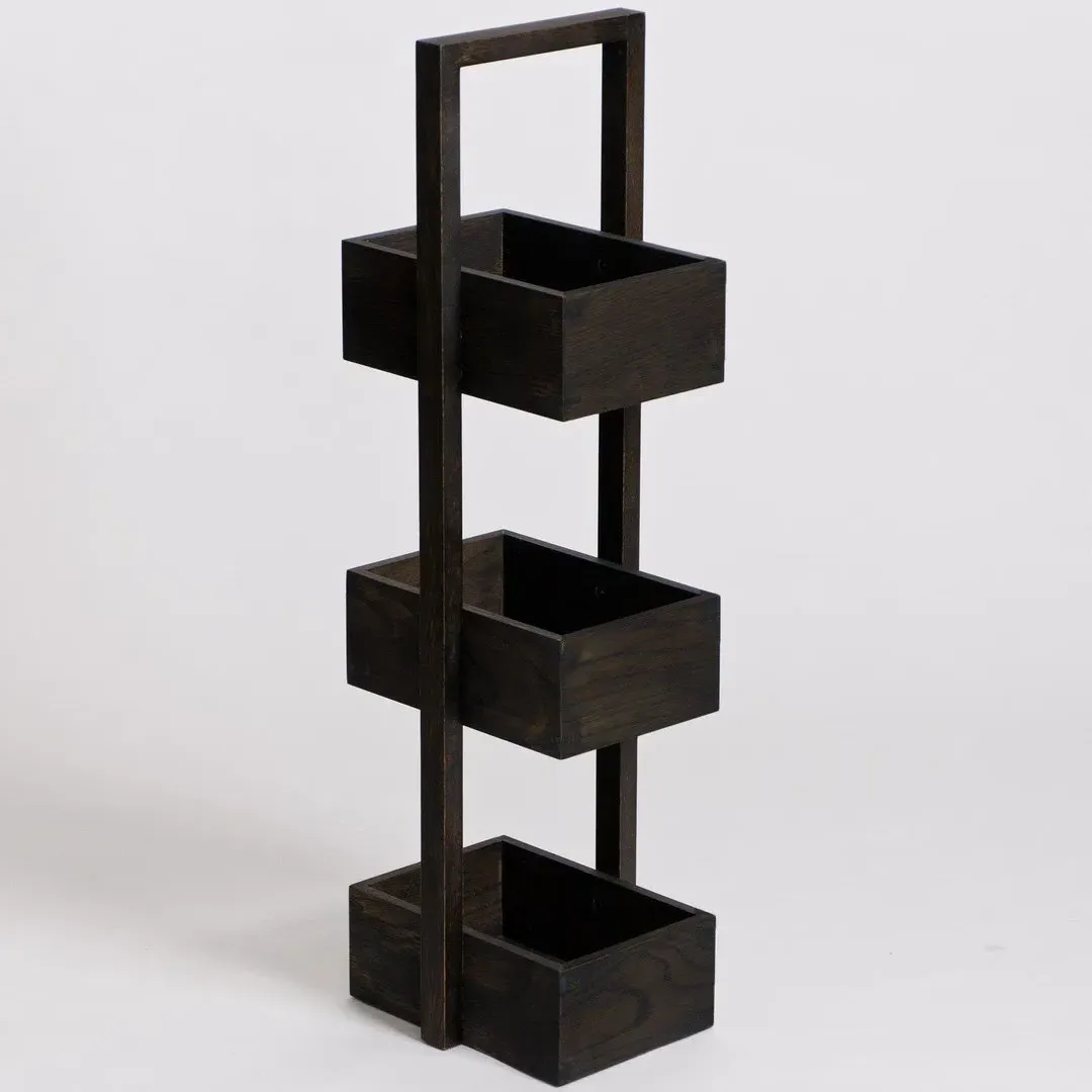 Storage Caddy - Dark Oak, Solid Wood