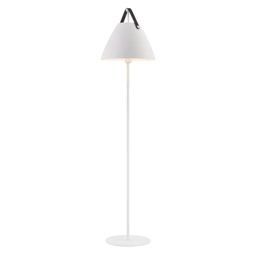 Strap Floor Lamp - White, Metal