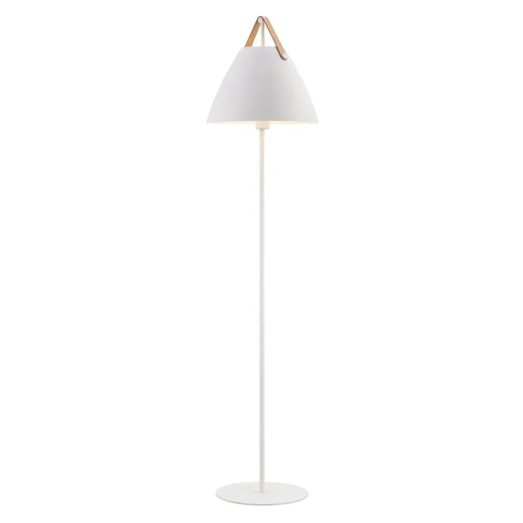 Strap Floor Lamp - White, Metal