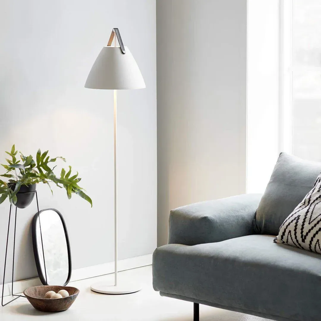 Strap Floor Lamp - White, Metal image