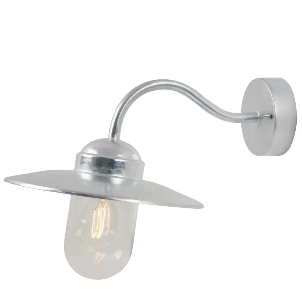 Swan Neck Outdoor Wall Light - Steel, Metal