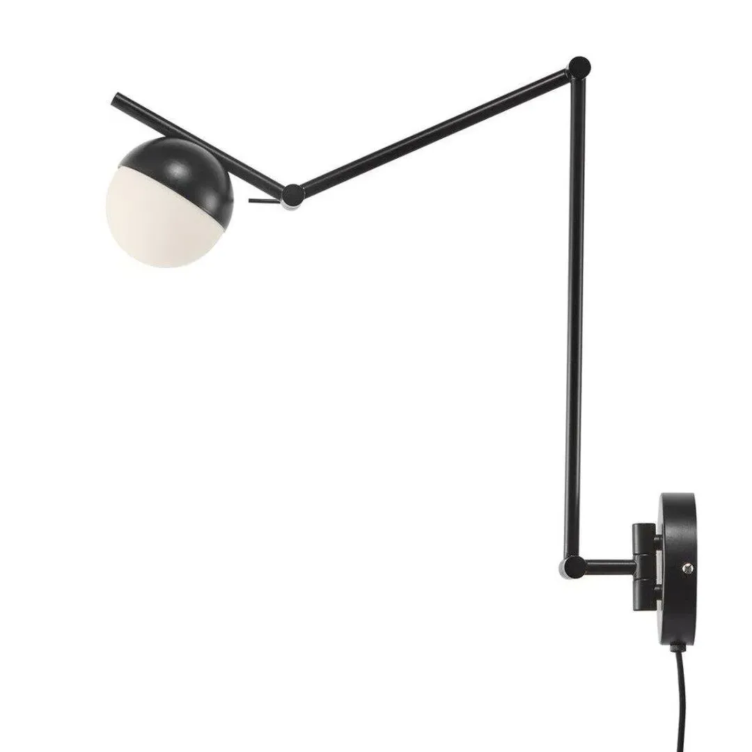 Swing Arm Wall Light - Black